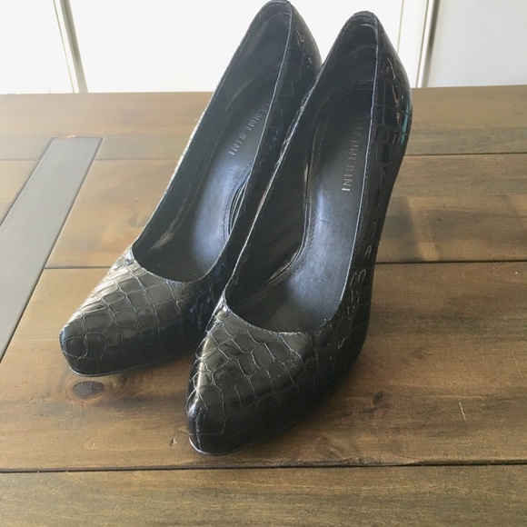 Gianni Bini Shoes - Gianni Bini faux alligator patent pumps